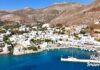 Το γραφικό λιμάνι στα Λιβάδια Τήλου με ψαρόβαρκες και ήρεμα νερά