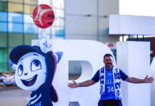 Ο Ευτύχης πριν μπει στον αγώνα σε μια φωτογραφία του @karanikolas (instagram)
