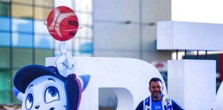 Ο Ευτύχης πριν μπει στον αγώνα σε μια φωτογραφία του @karanikolas (instagram)