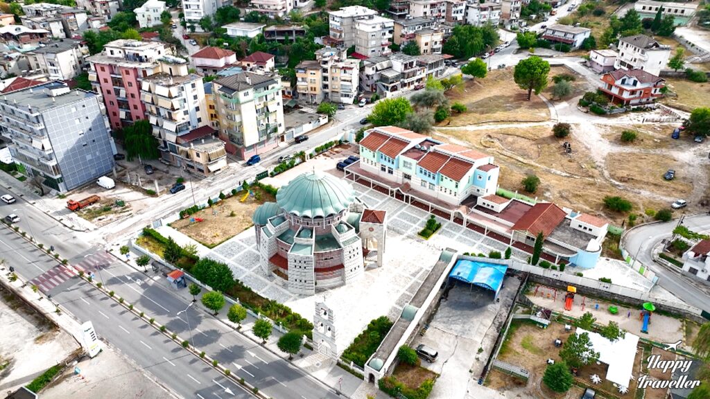 Το Αργυρόκαστρο της Αλβανίας σε μια φωτογραφία από ψηλά 