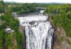 Zip-line στους καταρράκτες Montmorency του Καναδά (ΒΙΝΤΕΟ) Πανοραμική φωτογραφία από Montmorency Falls