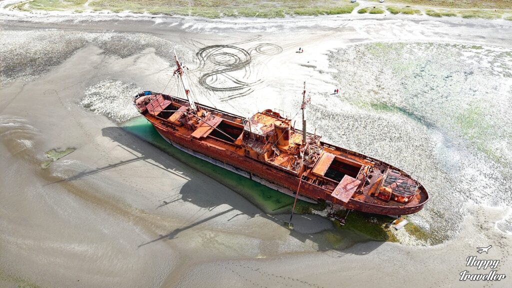 Το ναυάγιο Desdémona από ψηλά 