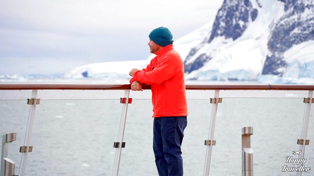 Ο Ευτύχης στο πλοίο όσο ταξίδευε στην Ανταρκτική