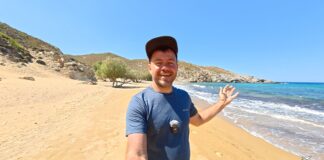 Ο Ευτύχης στην Ψιλή Άμμο της Πάτμου