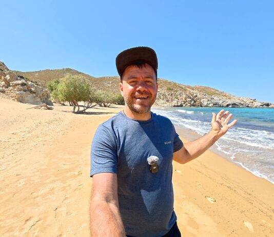 Ο Ευτύχης στην Ψιλή Άμμο της Πάτμου